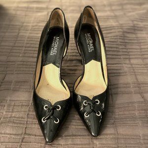 Michael by Michael Kors Black Patent D'Orsay Pump, Size 6.5